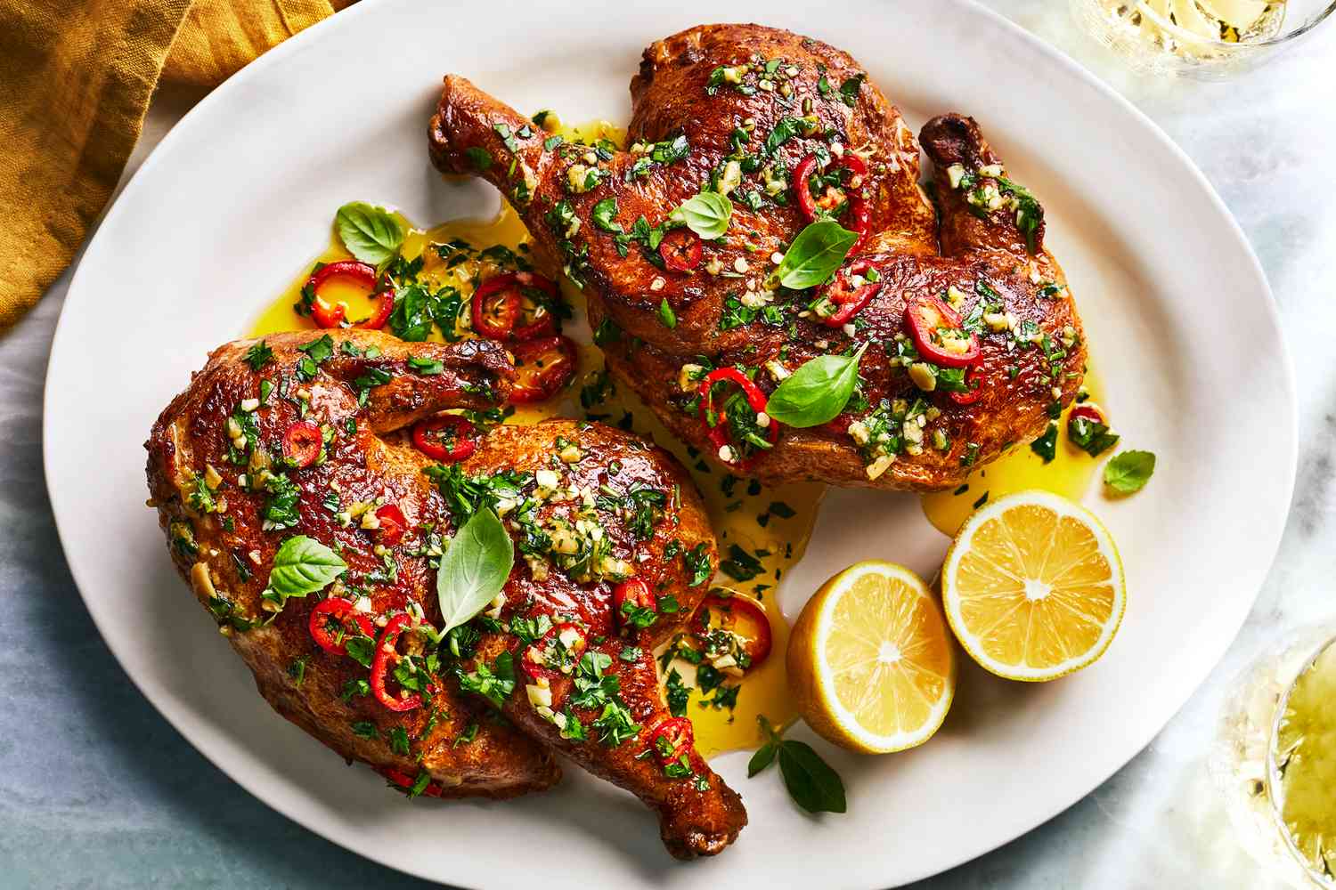 roast-chicken-with-chile-basil-vinaigrette-FT-RECIPE0321-7da10eb123af434c9f350abe24d0d8a8